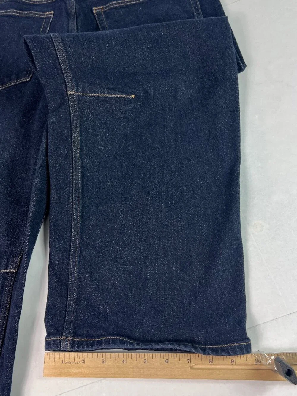 Pistola Jeans Women's 37x25* Beau Seamed Horseshoe Crop Dark Blue Denim Tag 33
